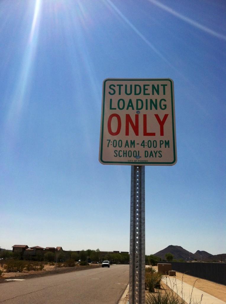 Parents can drop off students on the North side of Hackamore.