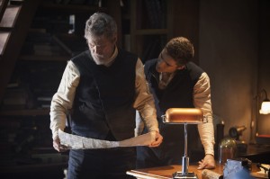 A still of The Giver and the Receiver of Memory from the movie The Giver.