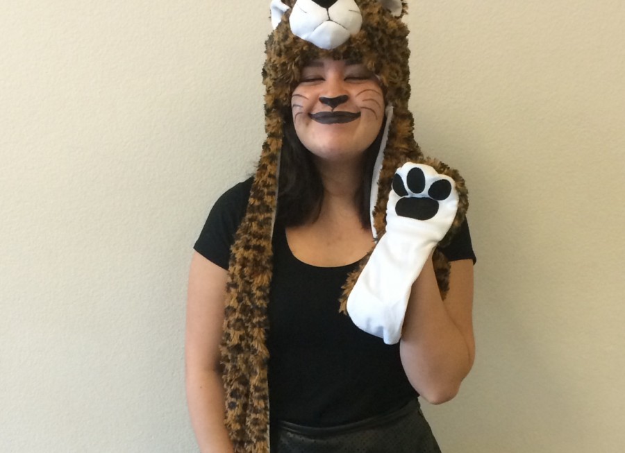 Santana Ramos, junior, showed up to school clad in animal print. 