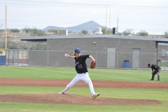 Zack Humphrey, OHS senior,pitches during a game against Kofa High School. 