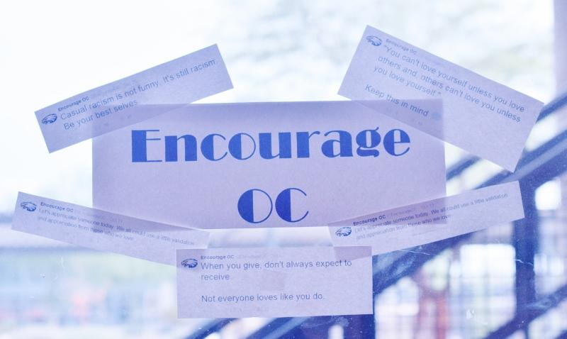 A popular way the club elevates students moods is  y sending out encouraging and uplifting messages over twitter under the handle @EncourageOC.