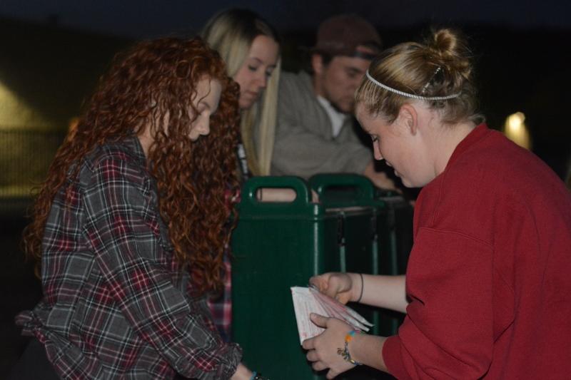 Frehsmen mentors Maddie Katena, senior and Kelly Slattery junior prepare popcorn for students on freshmen movie night. Hally Rost, senior freshmen mentor, hopes this movie night is a bigger success than last year’s.
“We’ve done (Freshmen movie night) in the past, so we wanted to redo it and hopefully get more freshmen this time. Very few people came (last time) and we’ve been trying to figure out ways to advertise more. Hopefully this year we’ve figured out better ways to get the word out to people (through the) newspaper and the news,” said Rost.