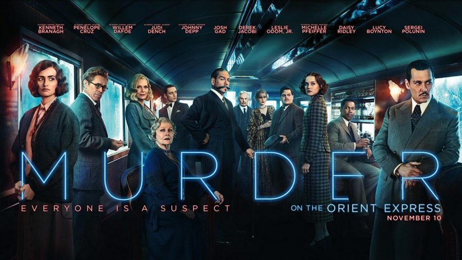 An official movie poster advertising Murder on the Orient Express.