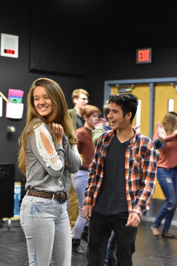 Moises Ramos sings Under the Sea as Sebastian, as he dances next to Olivia Hsu, portraying Ariel.