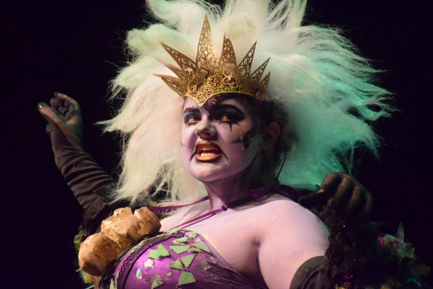 Lauren Coe, portraying Ursula, sings the hit classic,