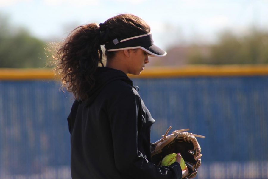 Zoe Jackson, freshman, starts every practice with an intense warm up.