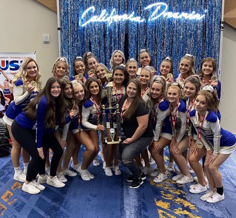OHS Cheer celebrates their achievements at nationals.