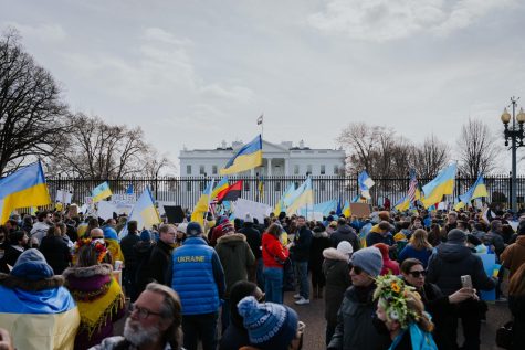 Protests over the conflict have erupted around the world—including in Washington D.C. where the protest pictured took place in late February.