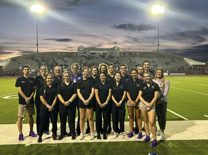 Sports Medicine staff at Cesar Chavez High School after a varsity football game.