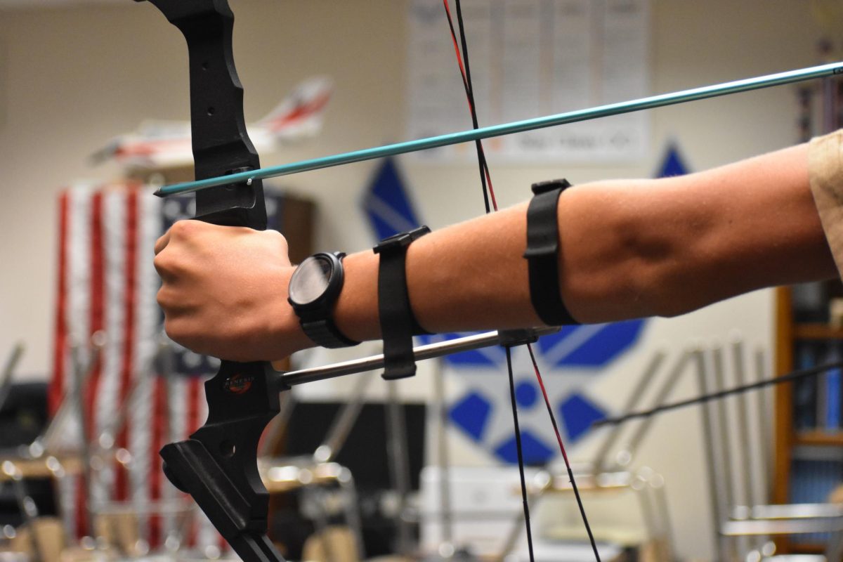 Students practice archery