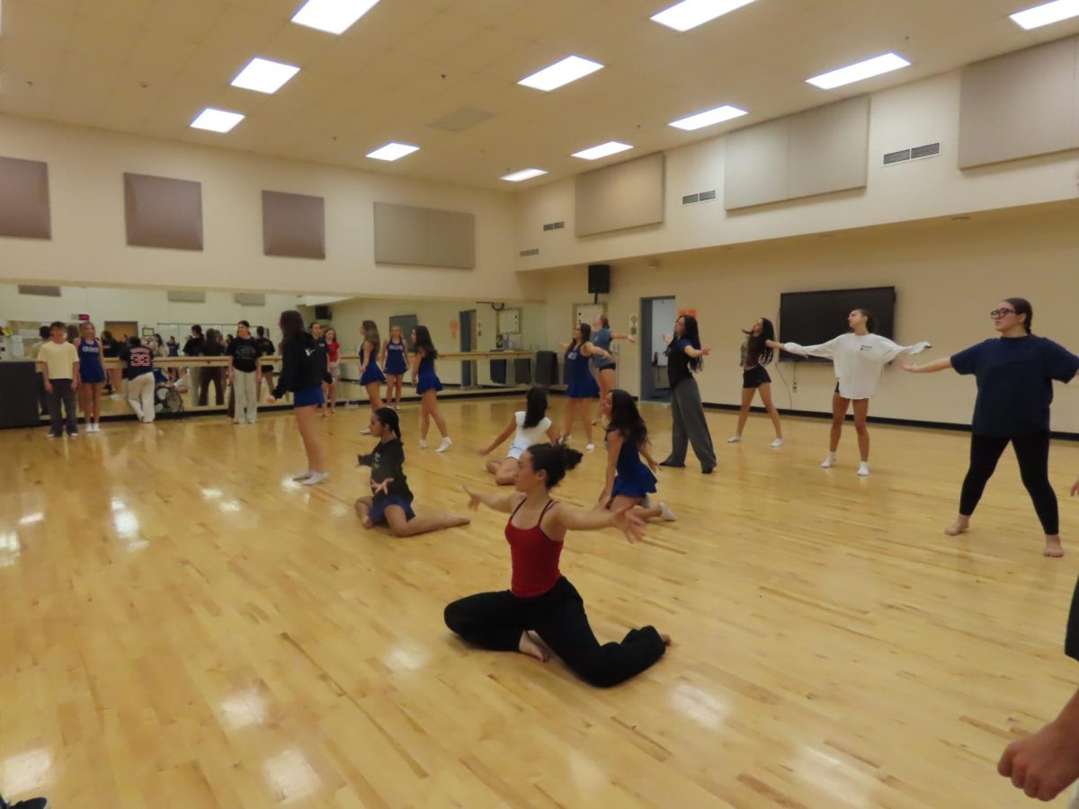 OHS dance practices their jazz routine during class. 