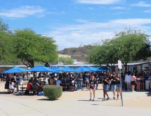 Students at OHS gather to enjoy their free lunch period.