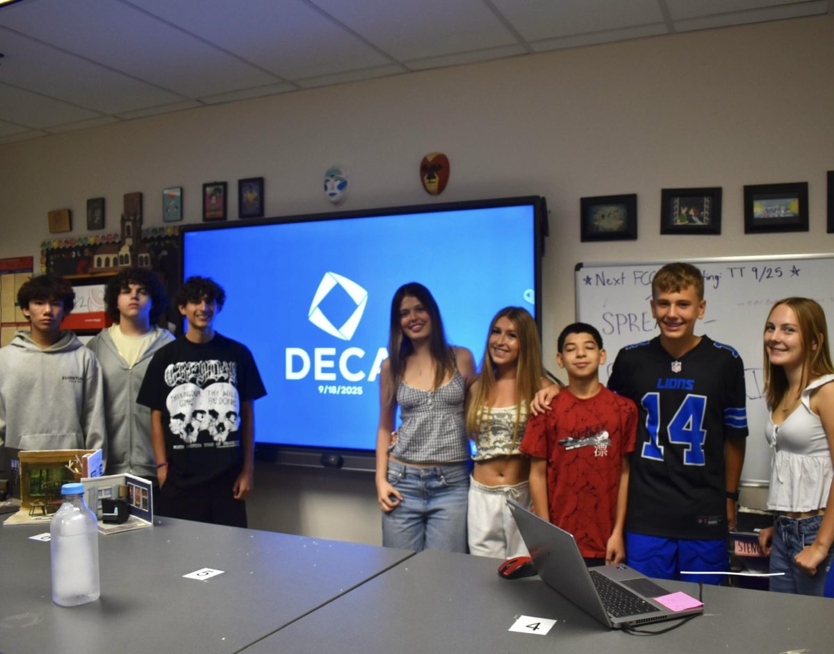 OHS students involved in DECA gather for their second meeting of the year. 
