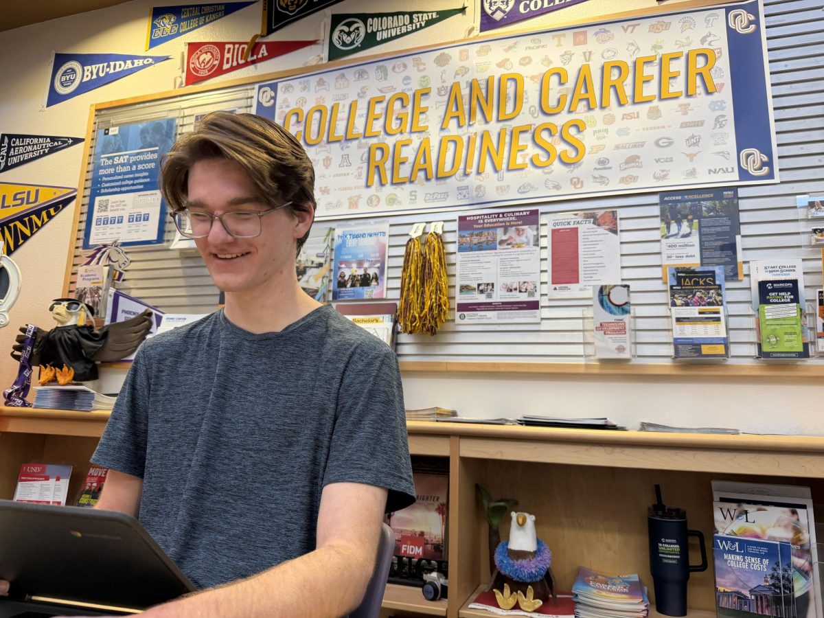 Trey Larson, junior, works as a counselor TA.